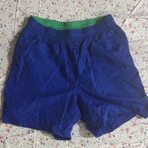 Vintage Polo by Ralph Lauren | Blue swimsuit Shorts with Green Waistband